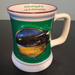 The Polar Express Ceramic Christmas Mug 3D Embossed Train BELIEVE Warner Bros.